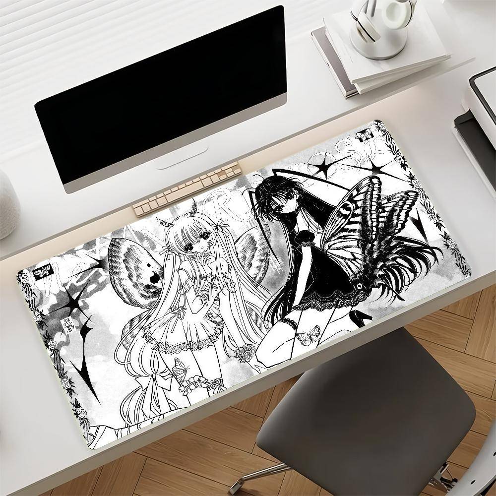 Angel Aesthetic Mouse Pad Xxl 900x400mm NonSlip Gaming Desk Mat Laptop Keyboard Tray Office Computer Rubber Black