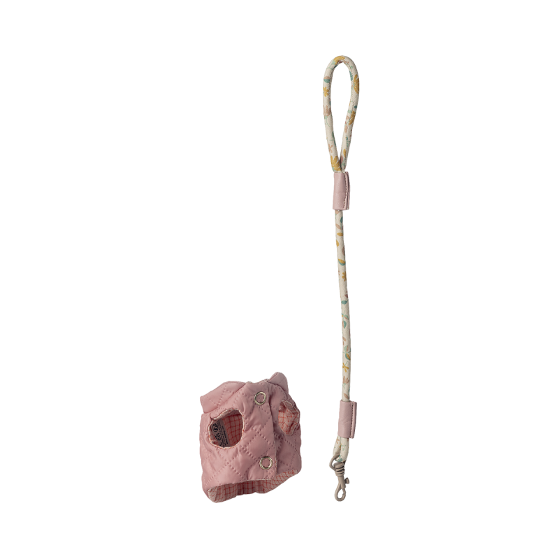Halsbånd og snor t/ kæledyr rosa - Maileg