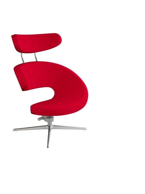 Peel™ Lænestol, venstre fra Variér Light pink red HAL680 / Eksklusiv skammel - Jacobsen Plus