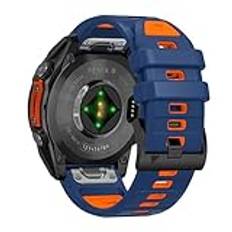 AISPORTS Kompatibel med Garmin Quatix 7X Solar/6X Solar/3 rem Silikon, 26 mm Quick Fit klockarmband mjukt andningsbart sportarmband ersättningsrem för Garmin Enduro 3/Enduro 2/Enduro