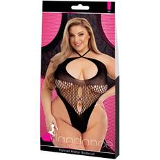 Fishnet Halter Bodysuit Black Queen Size Body & Playsuits