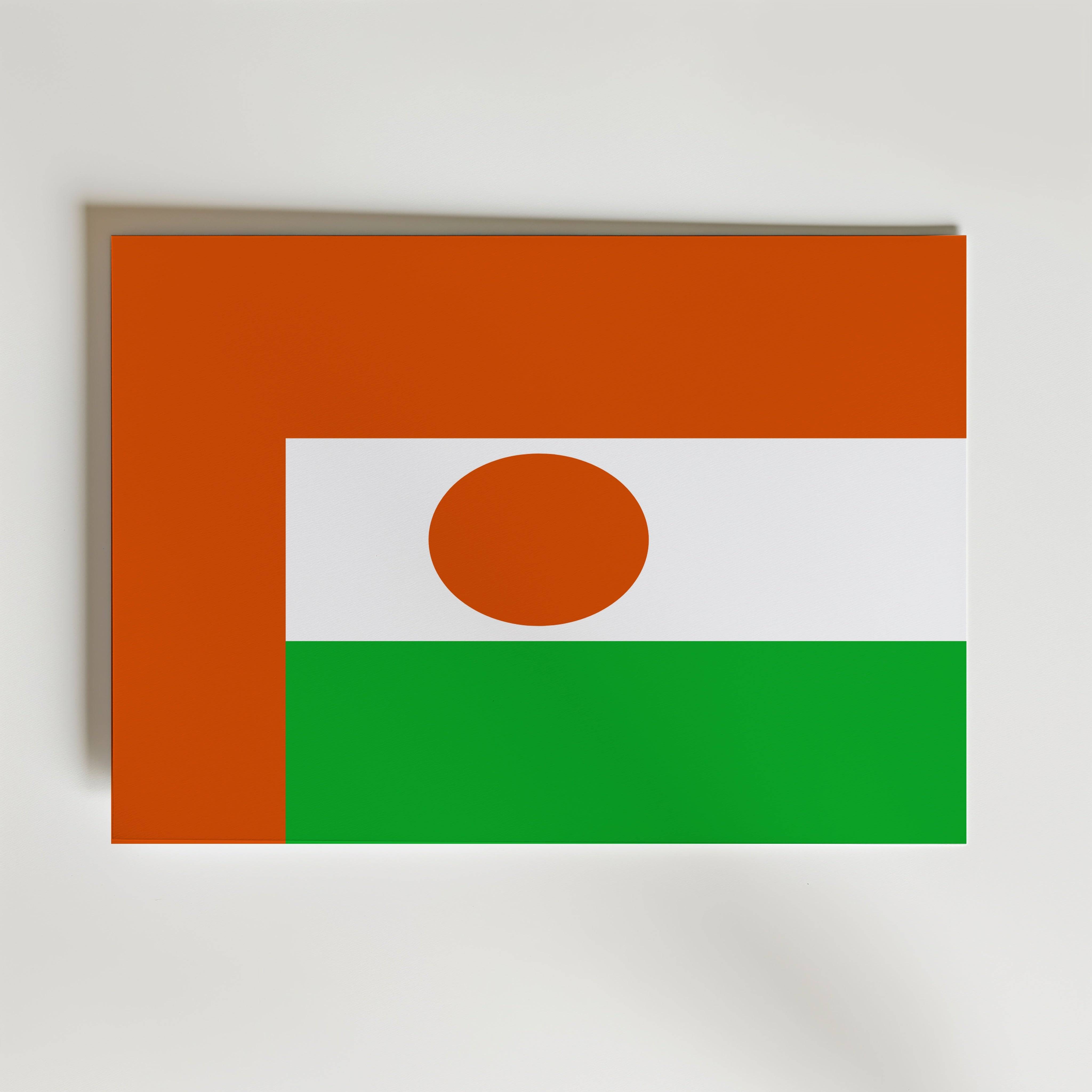 Niger National Flag Poster - Canvas 30x21 cm