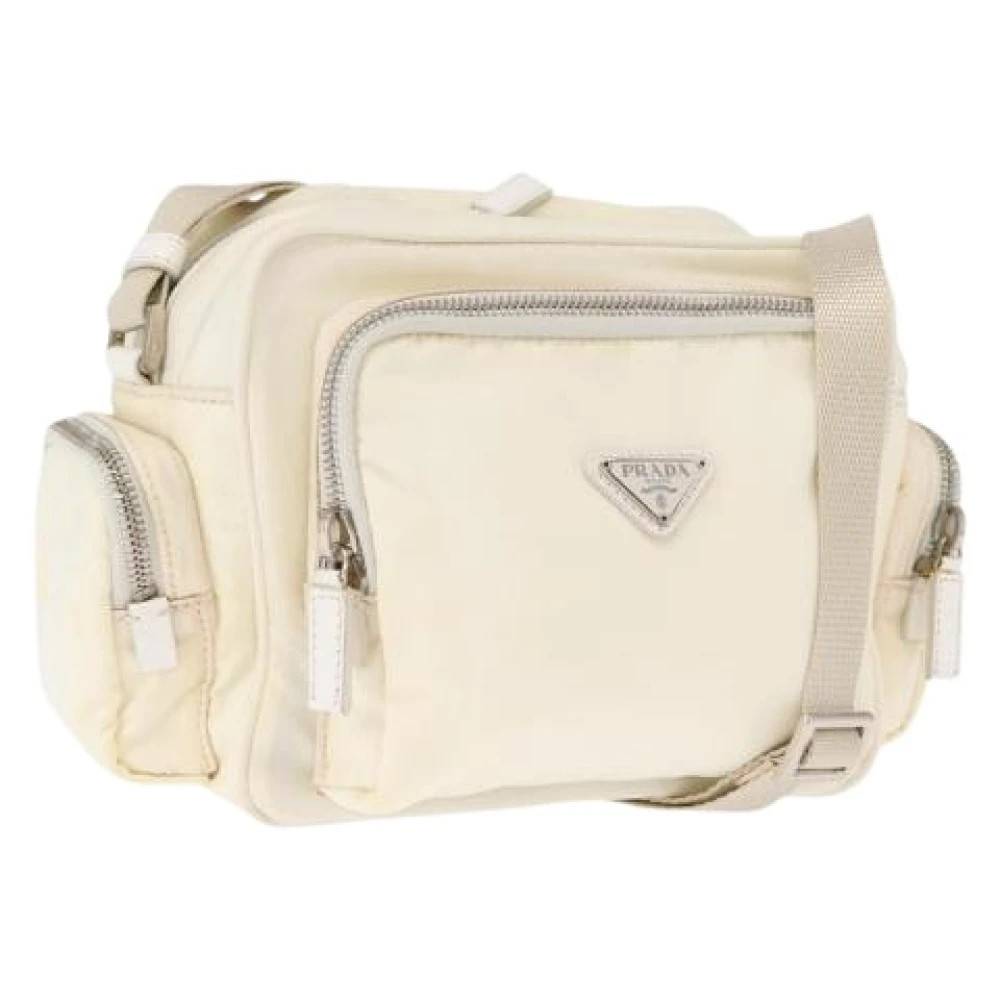 Prada Vintage Pre-owned Vintage Cross Body Bag - Vintage - Dame - Hvid - ONE SIZE - Nylon