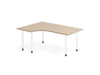 (ComputerSalg) Skrivebord DNA, Eg 1800x1200mm Højre I-ben/Alugrå