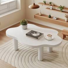 Soffbord - Vit + MDF