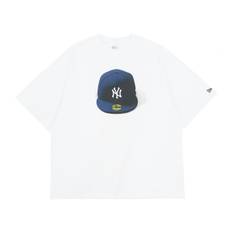 New Era newera Short Sleeve Over Sized Cotton Tee 14683878 NER36A3983 MLB New York Yankees NY White White S MLB CAP PRINT SERIES ONSPOTZ Exclusive