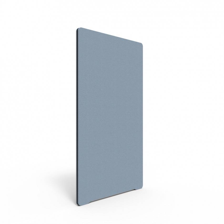 Golvskärm Edge, Färg Blue Dolphin YA302 - Ljusblå, Storlek B120 x H150 cm, Listfärg Svart
