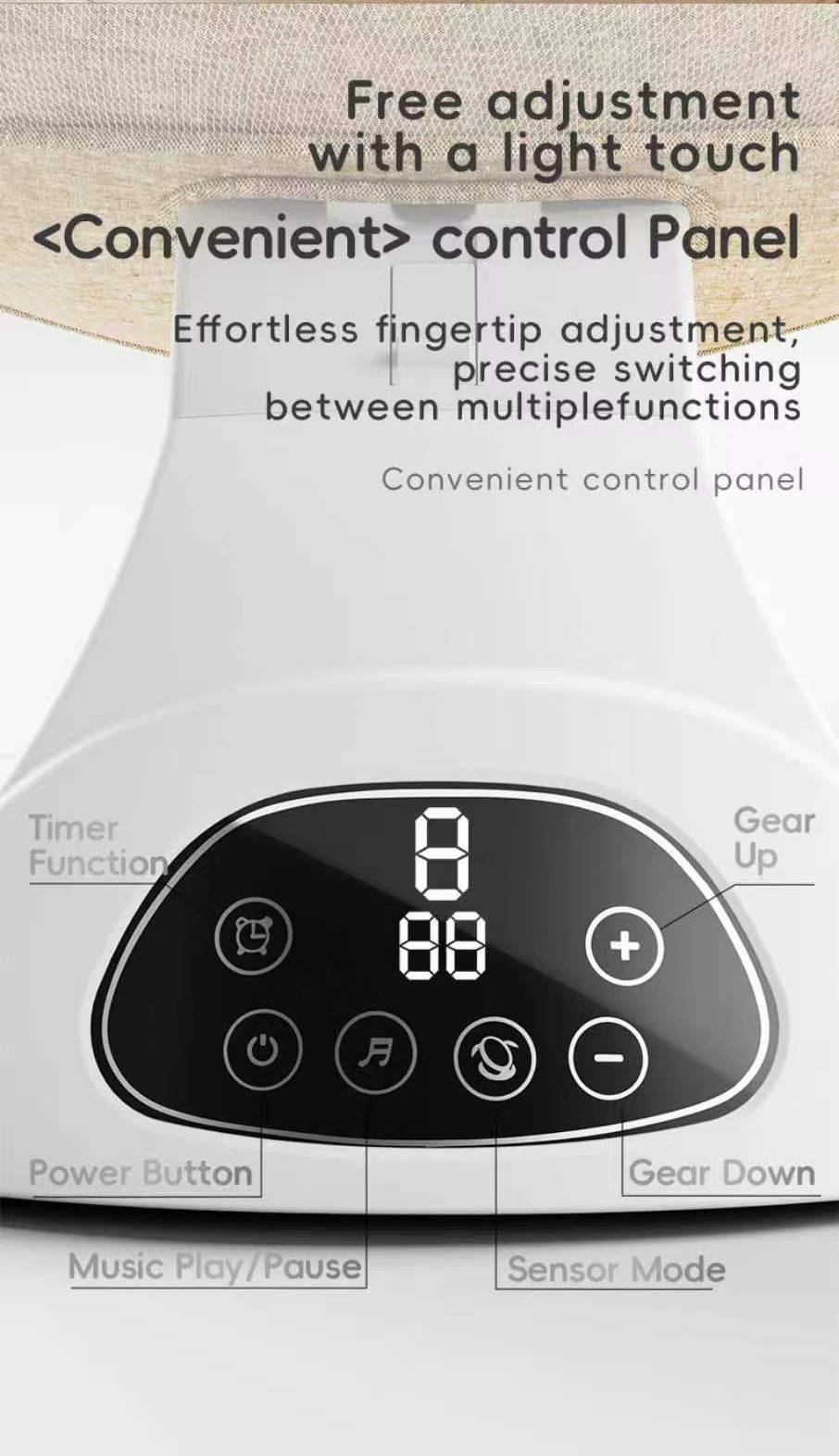 Baby Swing Chair Electric Baby Cot Baby Cool Swing Infant Recliner Swing Newborn Electric Cradle Automatic Swing Basin Smart Ergonomic Stable Light Travel Baby Electric Chair for Twins