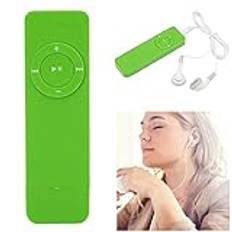 64 GB Bärbar USB MP3-spelare med Förlustfritt Ljud, Stöd för Digital MP3-musikspelare Minneskort (GREEN)