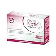 OMNi BiOTiC WOMAN | 14 Portionen | 4 Bakterienstämme | 10 Mrd. Keime pro Tagesdosis | Pulver | Vegan | Glutenfrei | Lactosefrei | Zur täglichen Anwendung | Einfach trinken