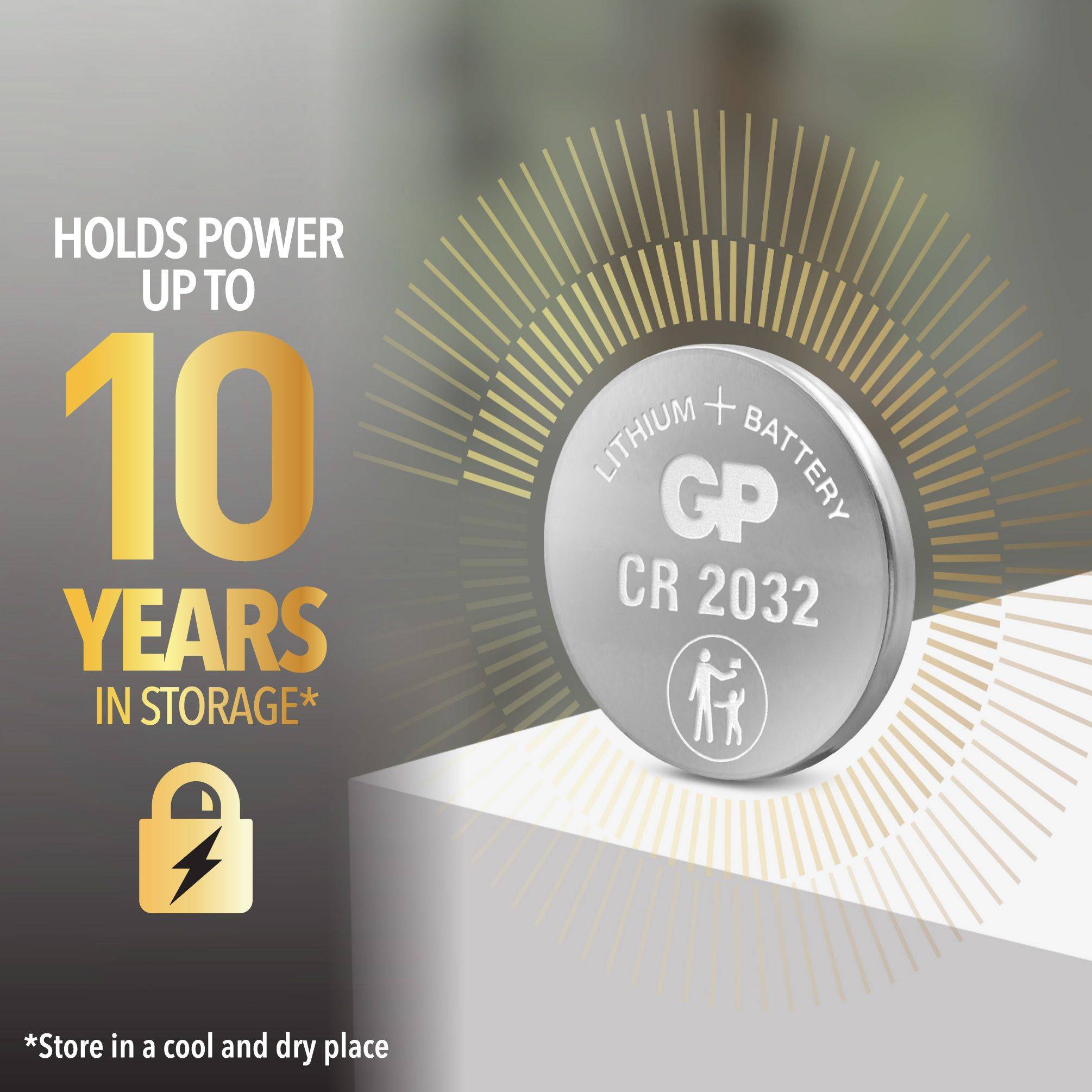 GP Batteries Knappcell Lithium, CR2032