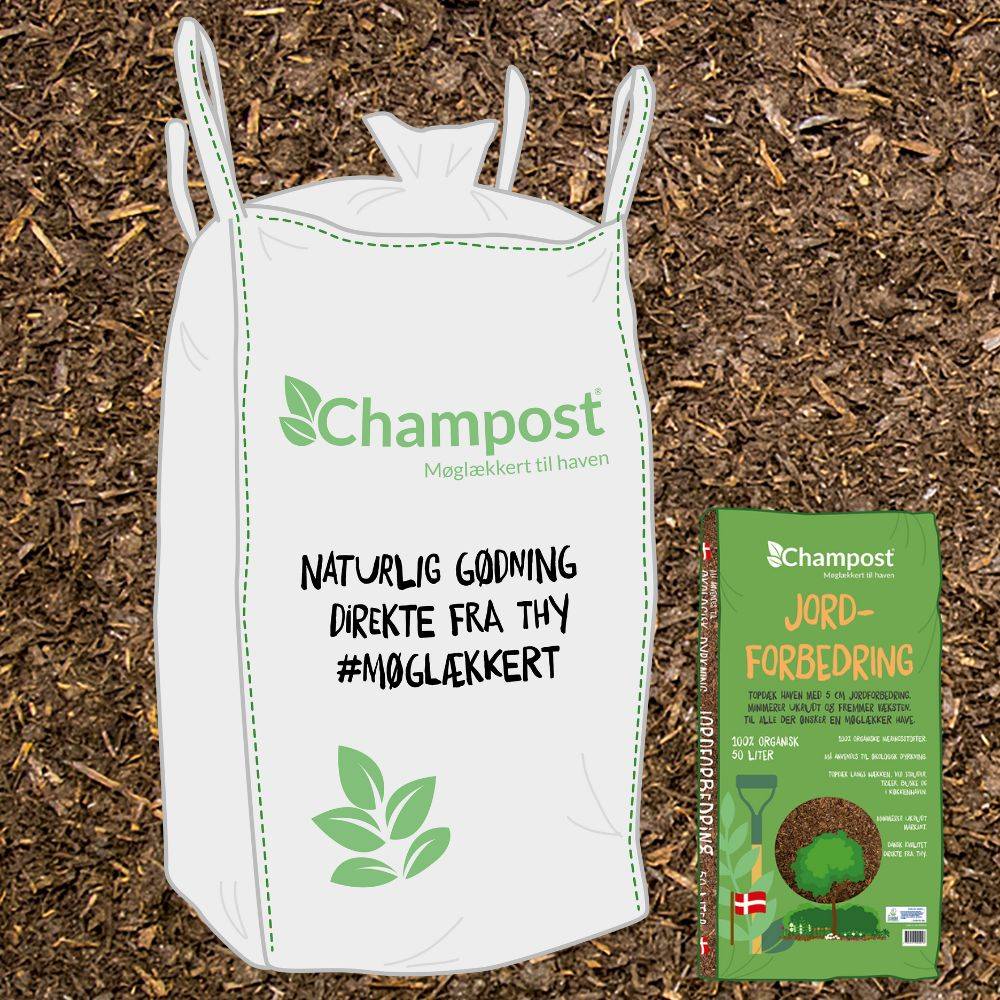 Champost Jordforbedring 3000 ltr bigbag.