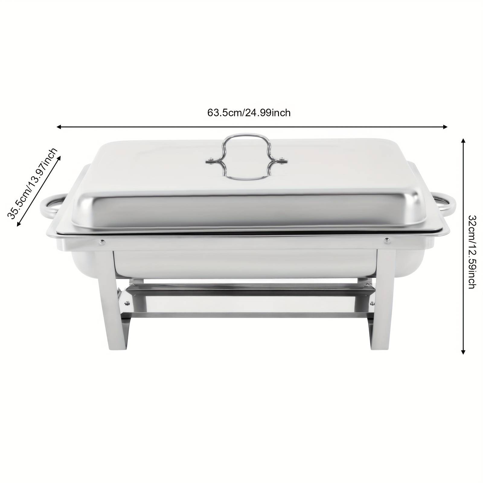 TEMU Catering Chafer Warmer Set For Buffets, Restaurants, Hotels, Cafeterias, Snack Bars, And , Designed For Food Preparation ( Cooking)