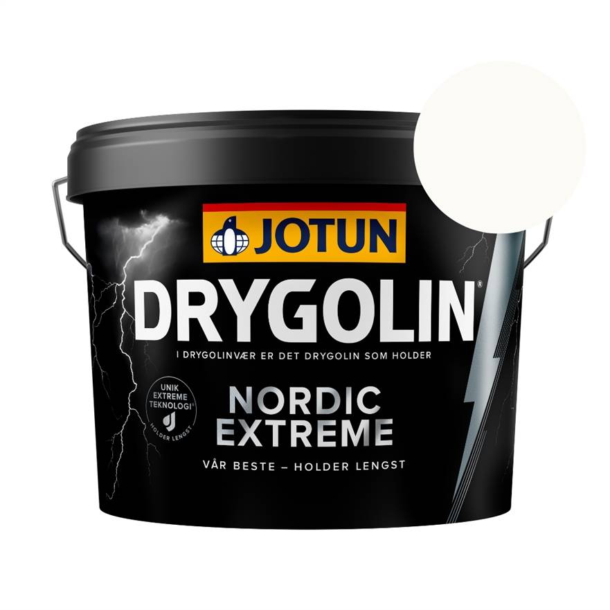 TILBUD: Jotun Drygolin Nordic Extreme 2,7 l. Farve: 9010 Reinweiss.