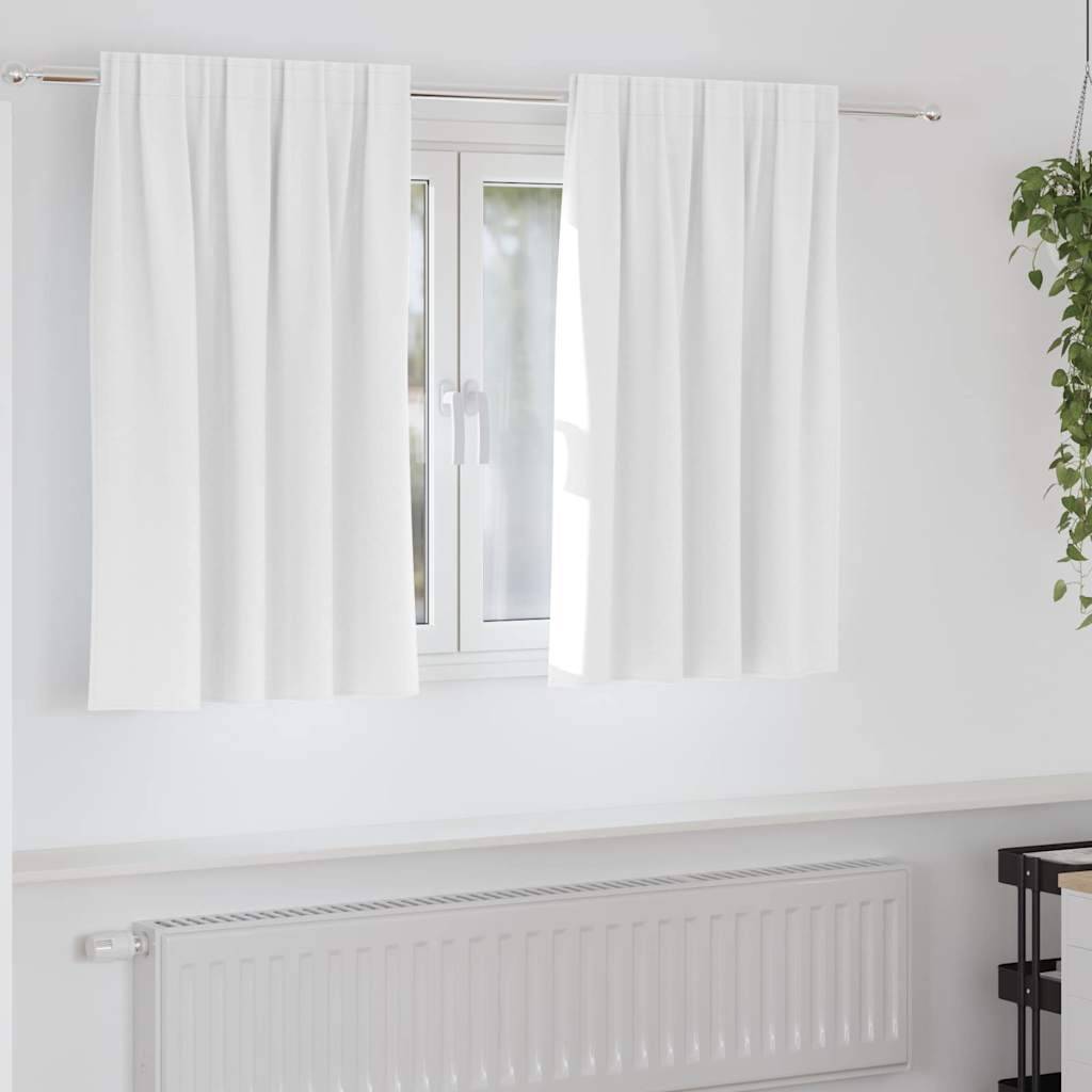 vidaXL Mörkläggningsgardiner med Ringar 2 pcs Ljus vit 140 x 140 cm