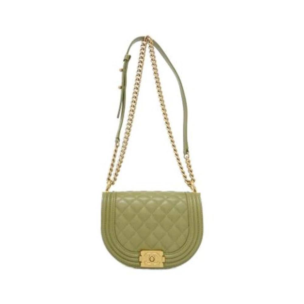 Chanel Vintage Pre-owned Vintage Skuldertaske - Vintage - Dame - Grøn - ONE SIZE - Uld
