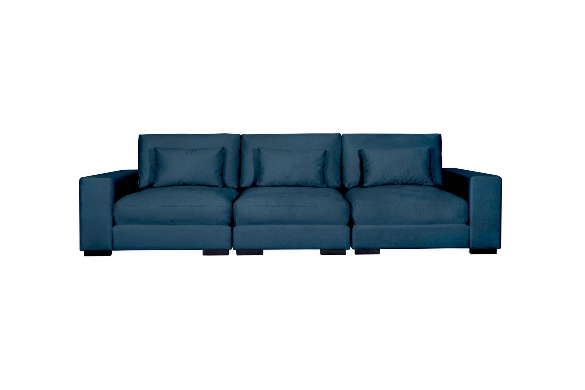 Scandinavian Choice Dubai 3-sits soffa sammet Extra Djup - Blå Sammetssoffa Sammet