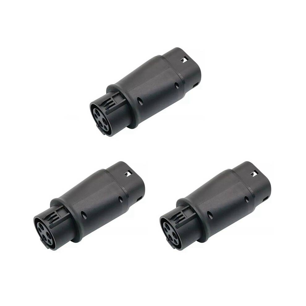 3X EVSE EV Adaptor 32A J1772 Type 1 to Type 2 Plug EV Adapter, Electric Cars Vehicle Charger Charging Connector