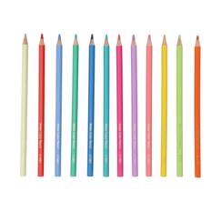 12 Color Pencil Set Hex Anti Slip Wooden Handle Vibrant Vivid Colors Pencil Set for Writing