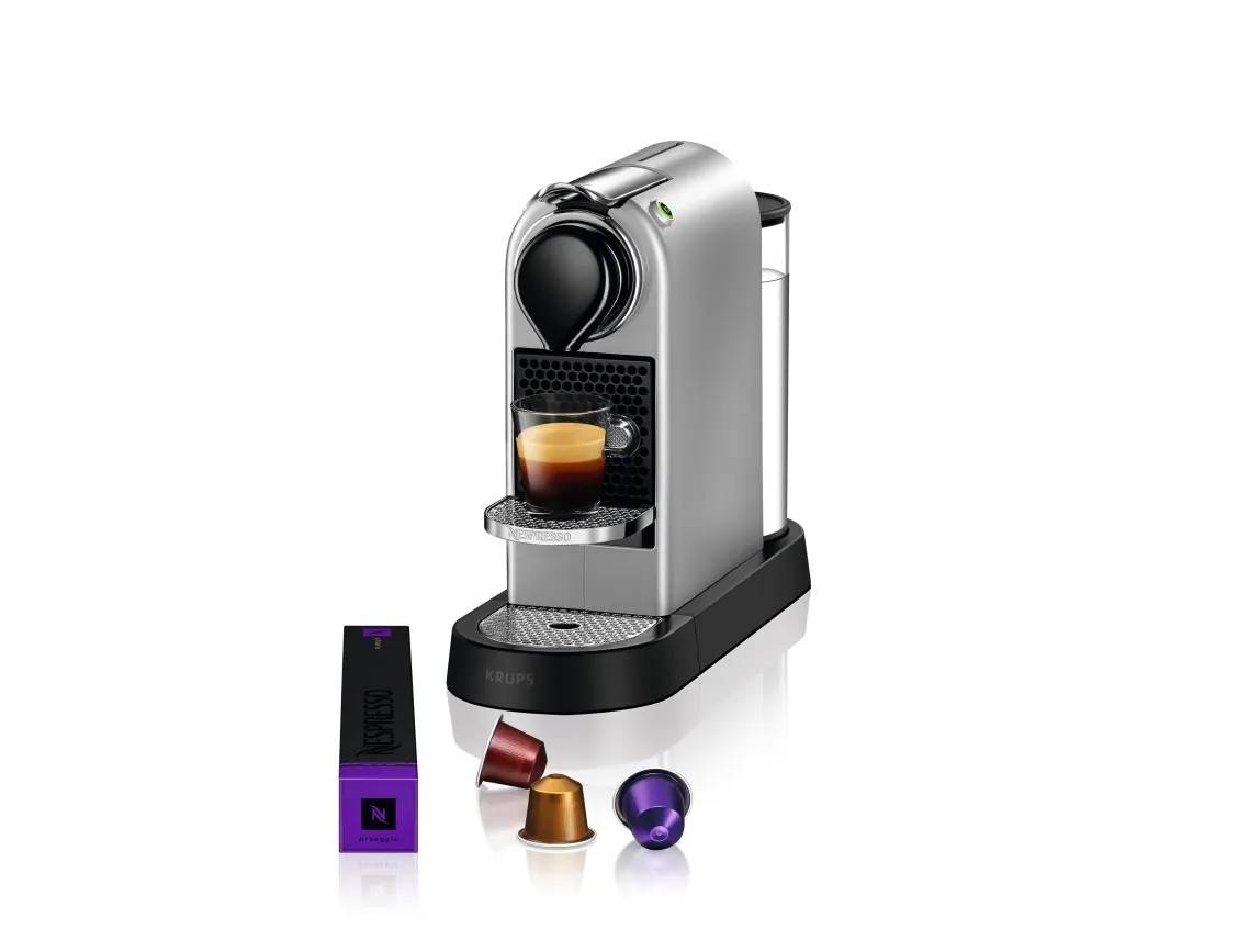 Krups Nespresso XN741B, Espressomaskin, Kaffekapslar, Silver