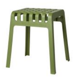 Napoli skammel 35x31x45 - Grøn