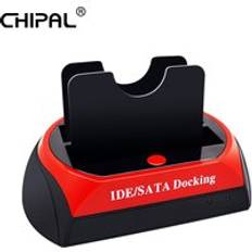 Chipal all in 1 hdd dockningsstation usb 2.0 docka 2.5 " 3.5 " ide sata ssd hd hårddisk hölje extern hdd box adapter - Med uk-kontakt