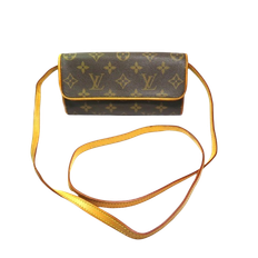 Louis Vuitton Vintage Twin Pochette Stl. - Axelremsväskor Från Magasin - Brown (L 9cm x W 19cm x D 3cm)