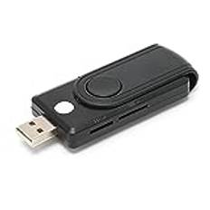 USB 2.0 Multi-Card Reader, SD/TF/SIM Card Support, Mini Portable CAC Smart Card Reader for Smart Card