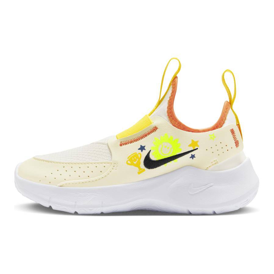 Nike Flex Runner 3 PS Sail Fluorescent Yellow Barnskor Vit Svart HM3719-101 27