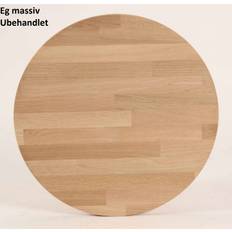 DT 100 - Runt matbord i massiv ek, diameter 100 cm. Obehandlad