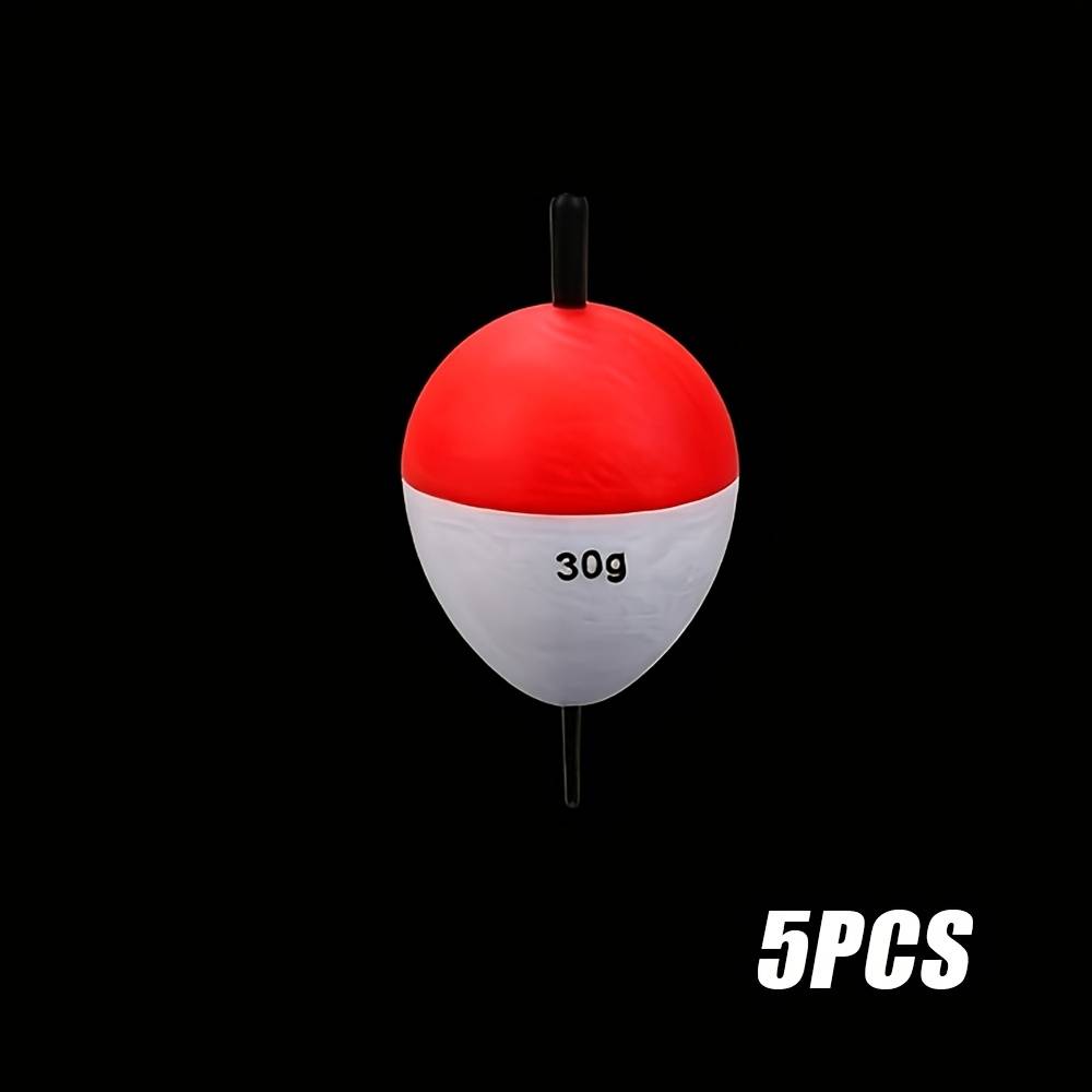 Vipfish 5pcs Fishing Floats Set, Red White Fishing Bobbers With Assorted 1g-30g, Slip Bobber For Carp, Crappie, Panfish, , Trout, Freshwater Fishing