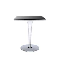Kartell - Top Top Table 4203 70x70, Black Melamine Top, Rounded Base - Spiseborde - Philippe Starck - Sort - Metal/Plast