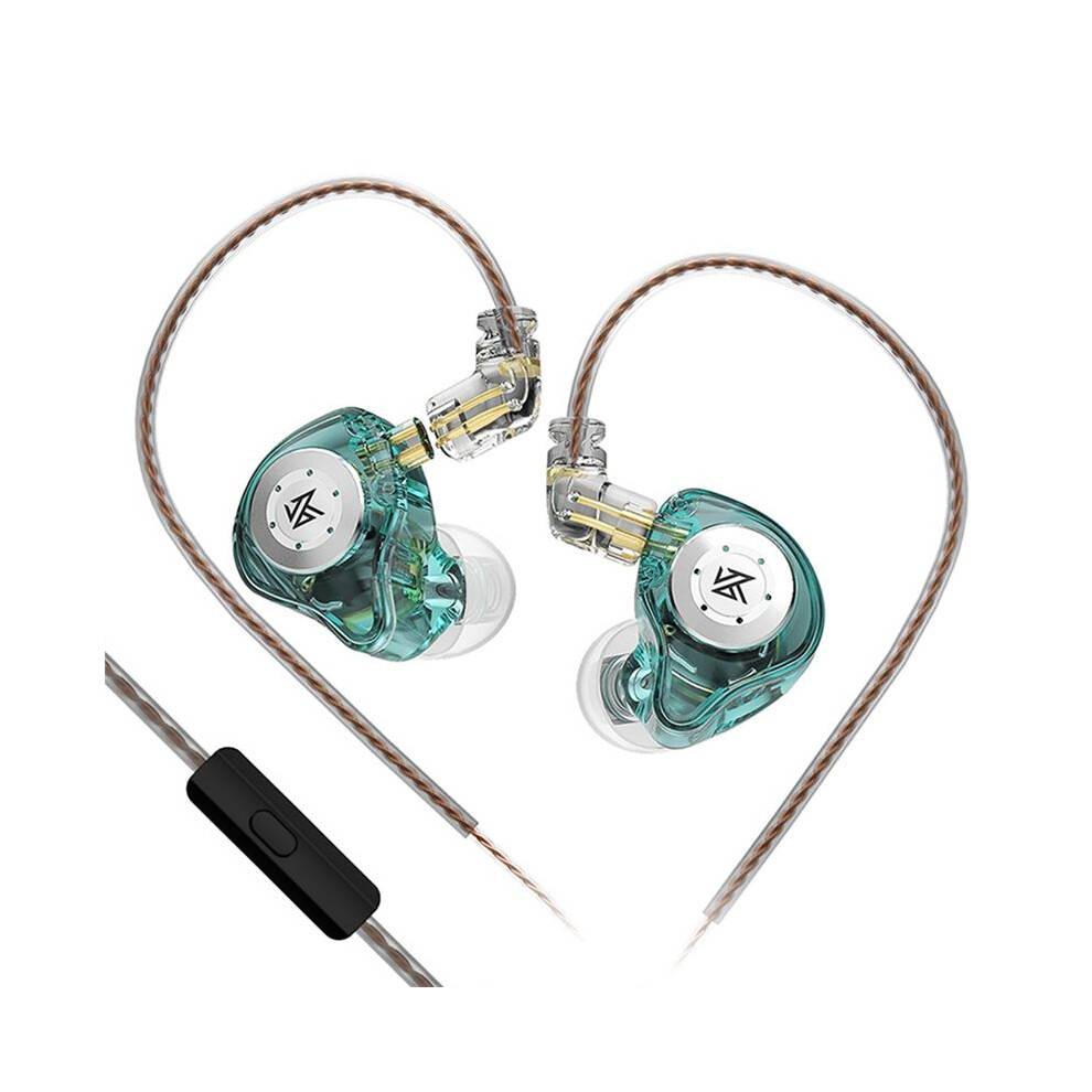 KZ EDX Pro Gaming Earbuds, HiFi IEM Earphones Earphones Dual Driver in Ear Monitor for Audiophile Dj Singers Cyan-