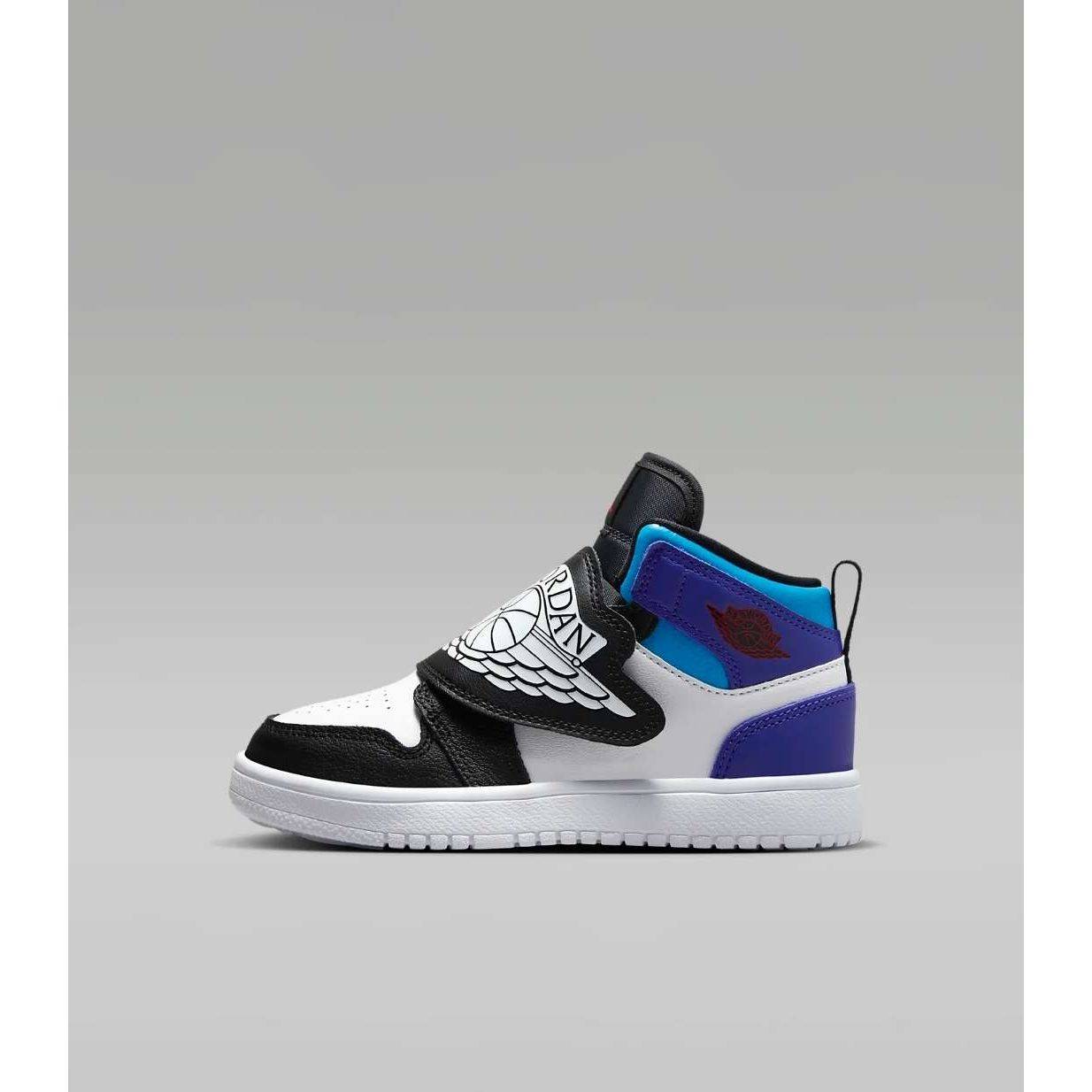Air Jordan Sky Jordan 1 PS Aqua Barnsneakers Vit Svart Bright-Concord BQ7197-154 cm white