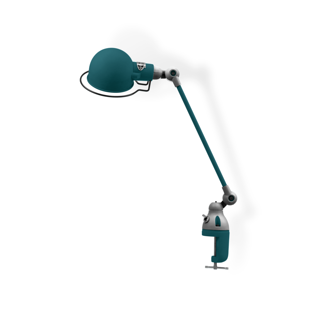 Signal SI312 bordlampe (m/klemme) fra Jieldé - Ocean blue / Blank/poleret