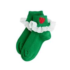 Mini Rodini Strawberry Emb Strumpor Green  Green 32-35 EU  Grön  32-35 EU  kvinna
