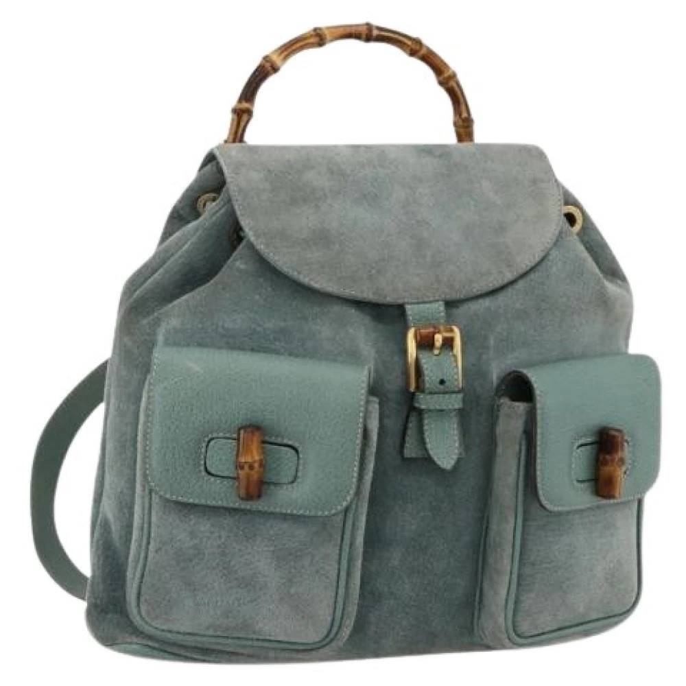 Gucci Vintage Pre-owned ruskindrygsæk - Vintage - Dame - Grøn - ONE SIZE - Uld