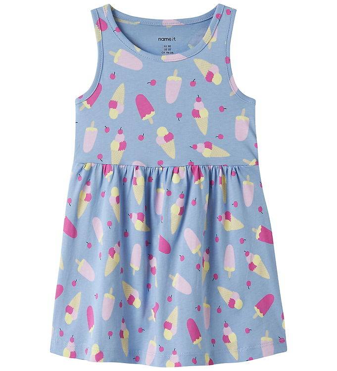 Name It Kjole - NmfVineo - Serenity/Ice Cream - Name It - 6 år (116) - Kjole