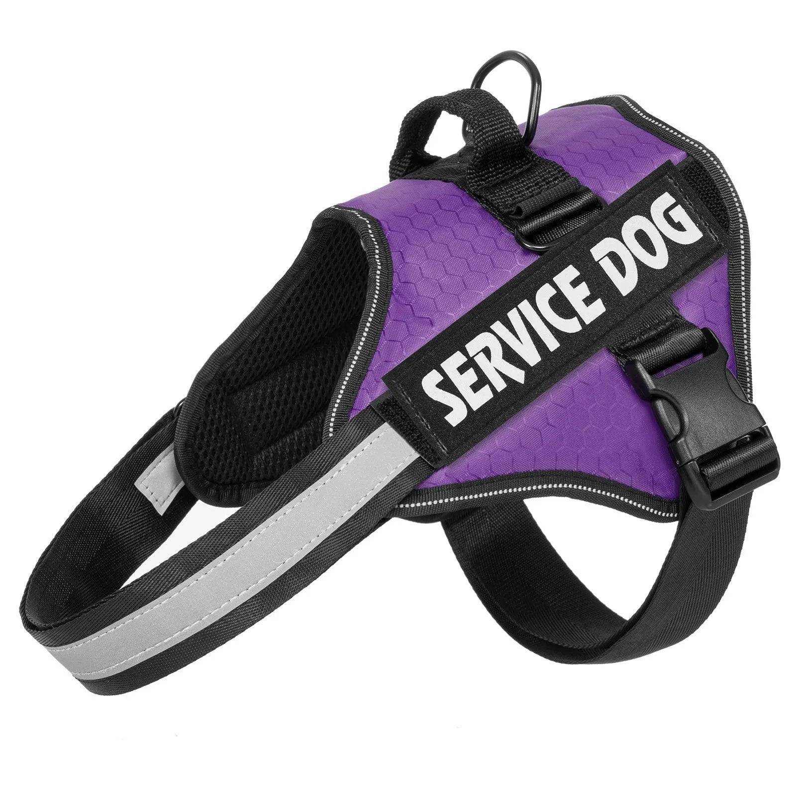 Chest Strap Dog Vest Harness | Quick-Release Buckle for Medium & Large Dogs - PURPLE / XL (XL)