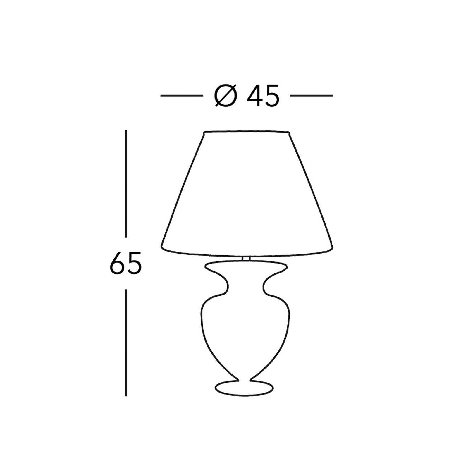 KOLARZ Bordslampa Anfora, Creme / bärnsten, Vardagsrum / matsal, Glas, Design, Bordslampa