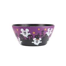Disney Mickey Ghost Black Tossed Bamboo Salad Bowl