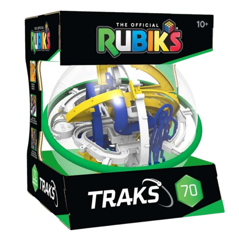 Rubik’s Tracks 70 Rebel – 3D Gravity Maze Sphere Puzzle with 70 Obstacles