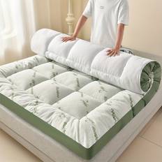TEMU Ultra Soft King Size Mattress Topper - Viscose Made From Bamboo Pillow Top Mattress Pad For Pressure Relief - Cooling For Hot Sleepers, Green
