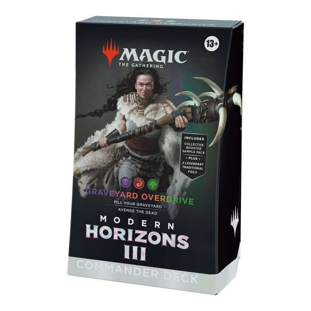 Magic: The Gathering Modern Horizons 3 Commander Deck - Graveyard Overdrive (100-Card Deck 2-Card Collector Booster Sample Pack + Tillbehr)