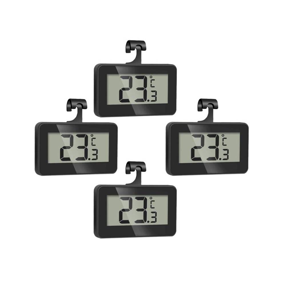 Fridge Thermometer,Pack of 2, Digital Fridge Freezer, Kitchen Thermometer Indoor, Waterproof, Large LCD Display