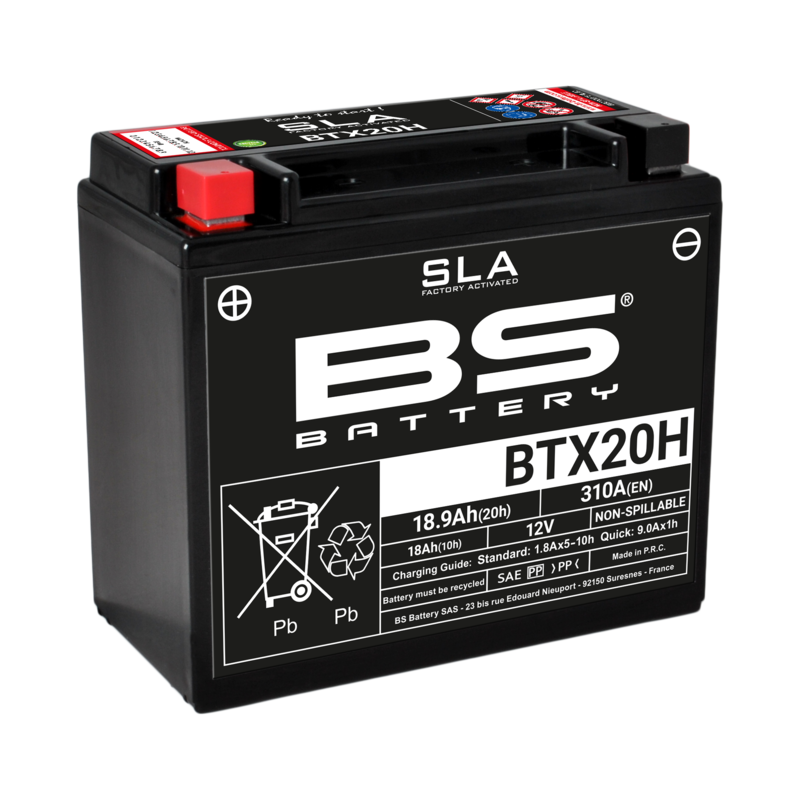 BS Battery SLA-batteri underhållsfritt fabriksaktiverat - BTX20H