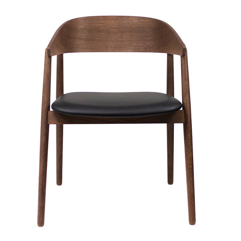 Andersen Furniture AC2 Stol - Røget Matlakeret Eg/Sort Læder