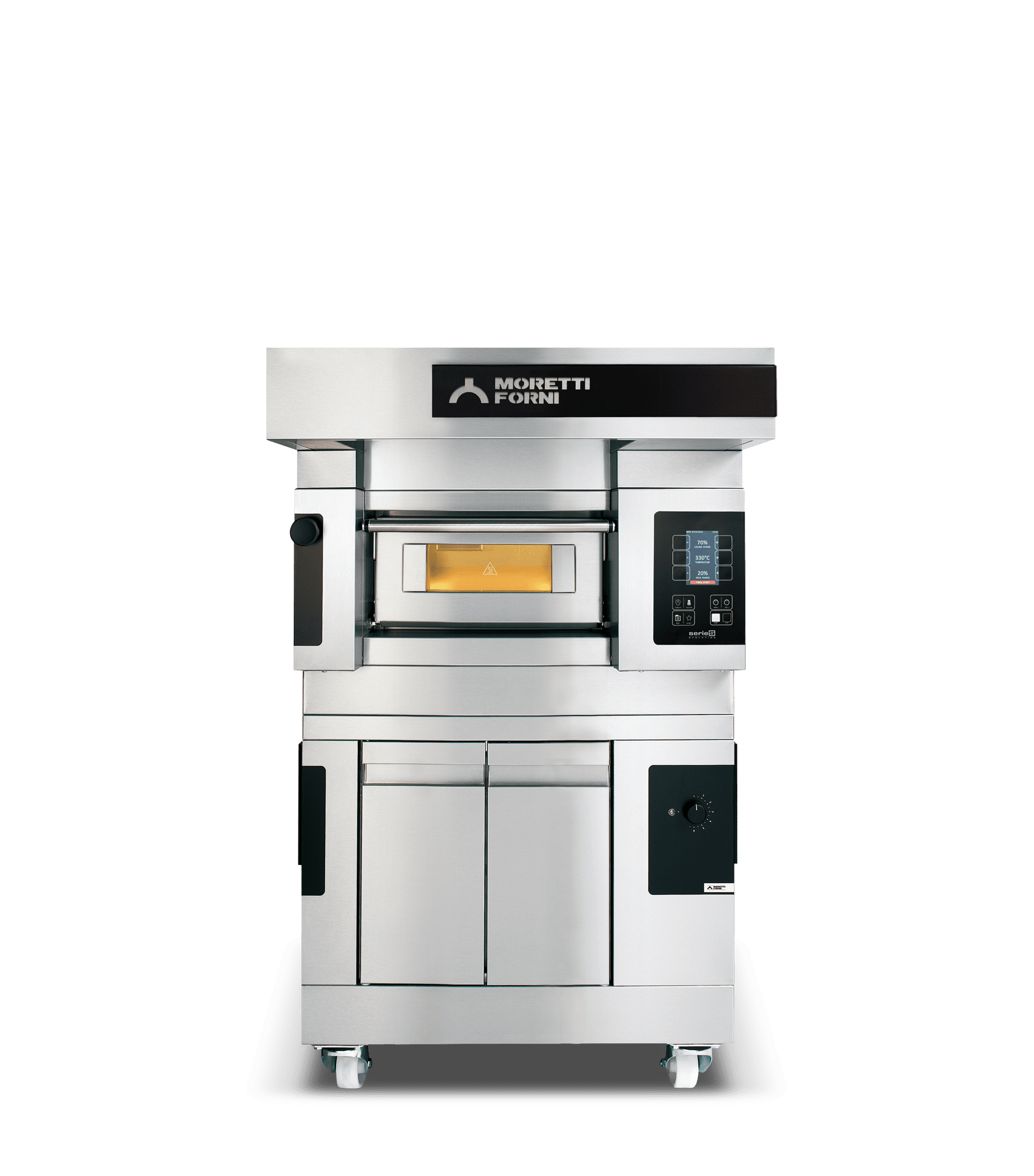 Moretti Forni - S50E, Pizzaovn MOD 1/L inkl. Varmeskab