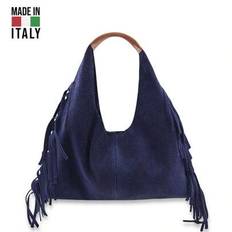 Women&#39;s Shoulder Bag. Made In Italy. Made Of Genuine Leather. Travel, Business Trip, Vacation, Work, Commuting, Light Luxury Style. Y2k. Retro, Fashio - D22 Dark Blue