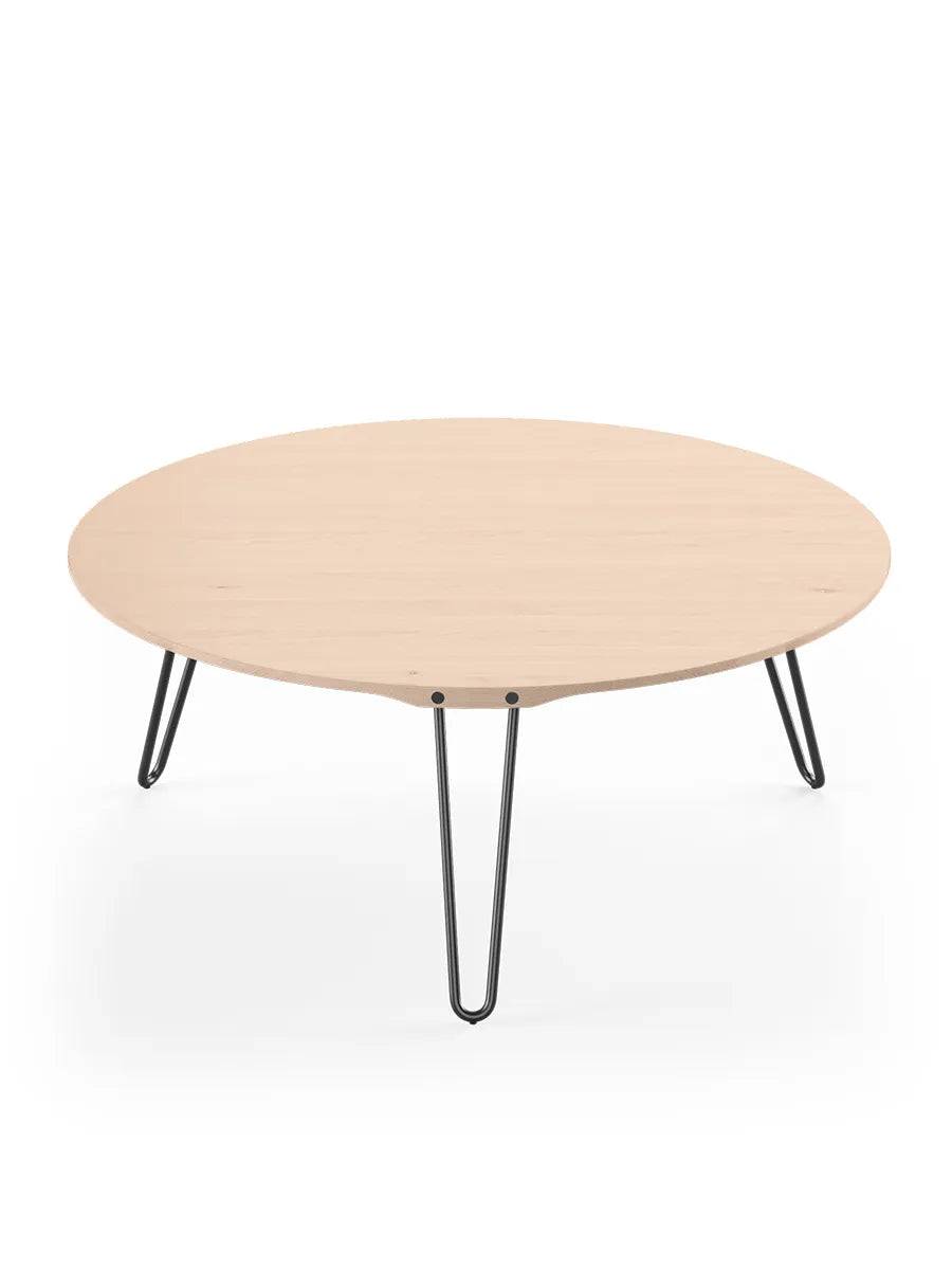 AK1850 Sofabord fra Naver Collection Eg hvidolie / H: 42 cm / Sort pulverlakeret - Jacobsen Plus